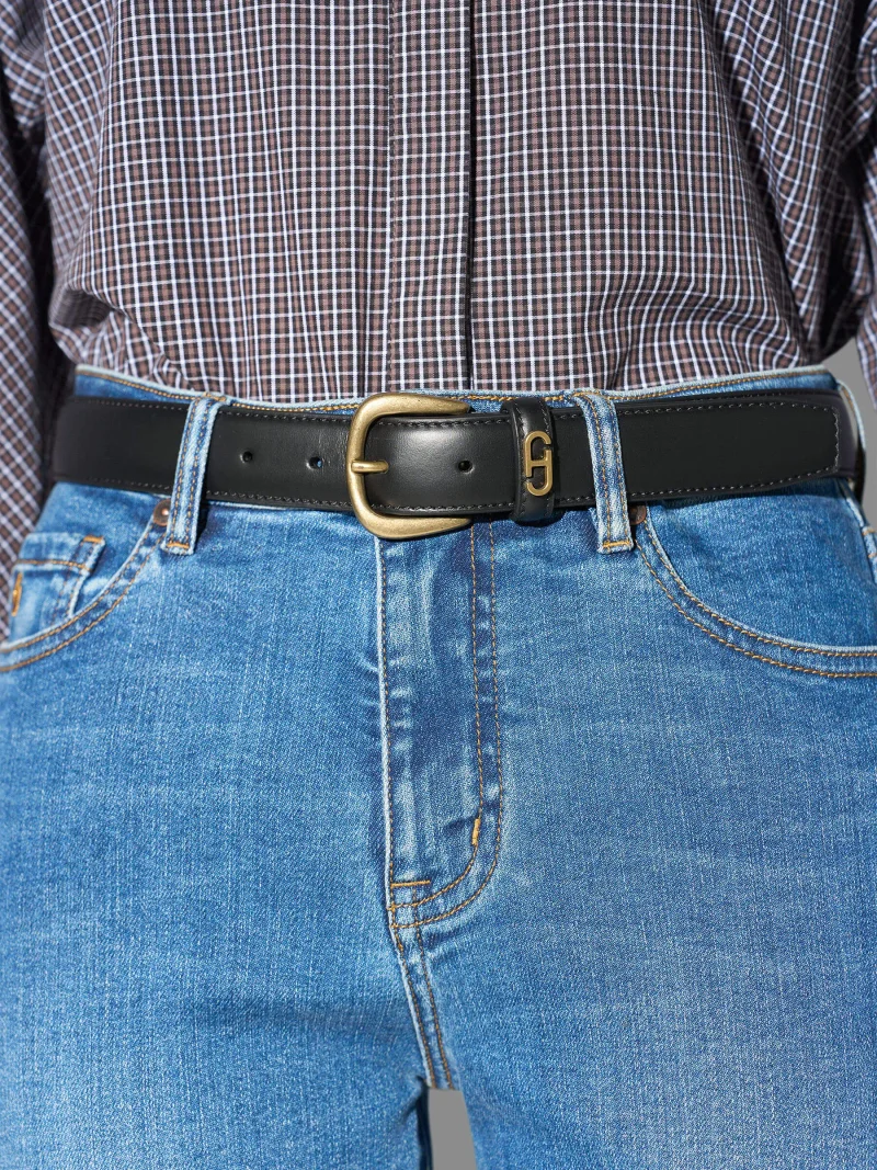 Riem Leer Dames Zwart Malone Brass