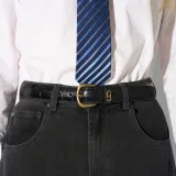 Riem Leer Dames Zwart Malone Brass Croco