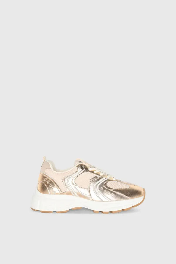 Runner Sneakers Dames Bolt Goud 777