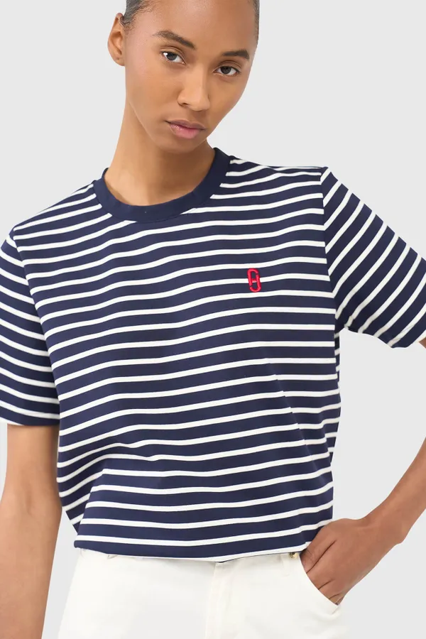 Rock-Shirt, gestreift, dunkelblau