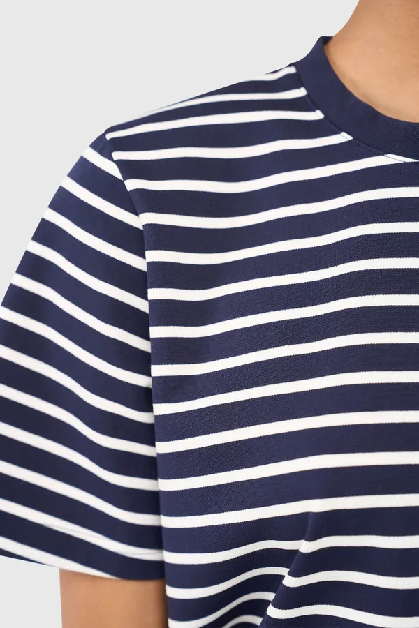Rock-Shirt, gestreift, dunkelblau
