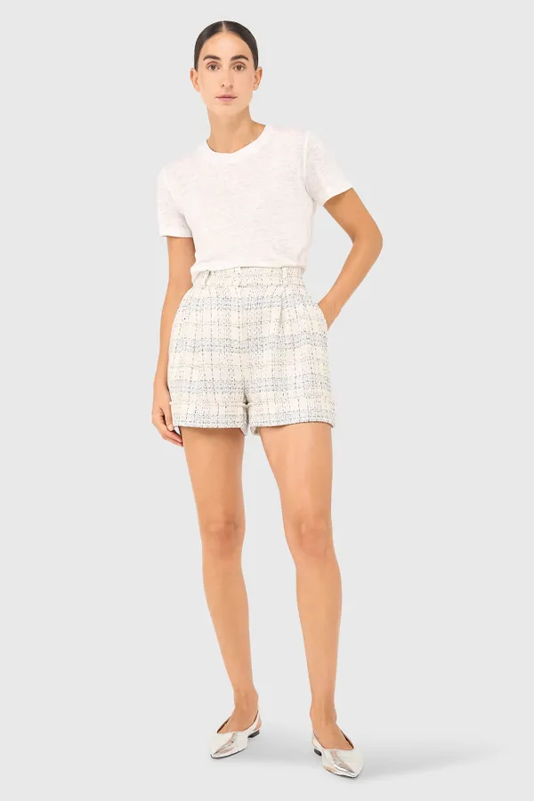 Arthur Shorts Off-White Metallic