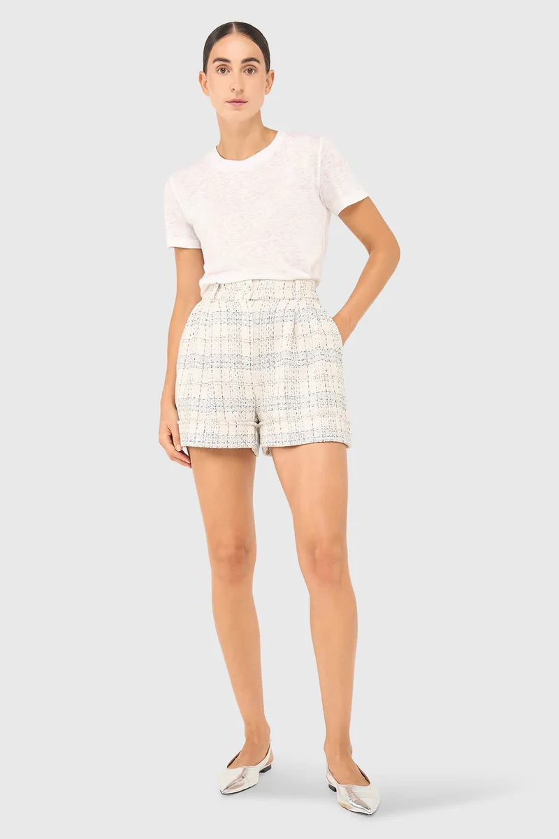 Arthur Shorts Off-White Metallic