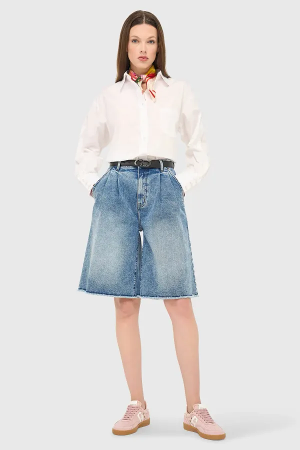 Jeansshorts für Damen, Dime Blau, Größe 379