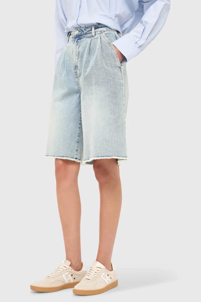 Women's Denim Shorts, Dime Blue, Size 565