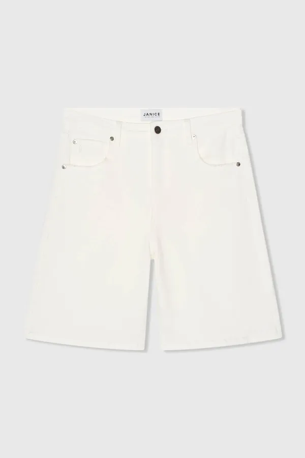 Damen-Jeansshorts aus Stretch-Denim, Bo White 183