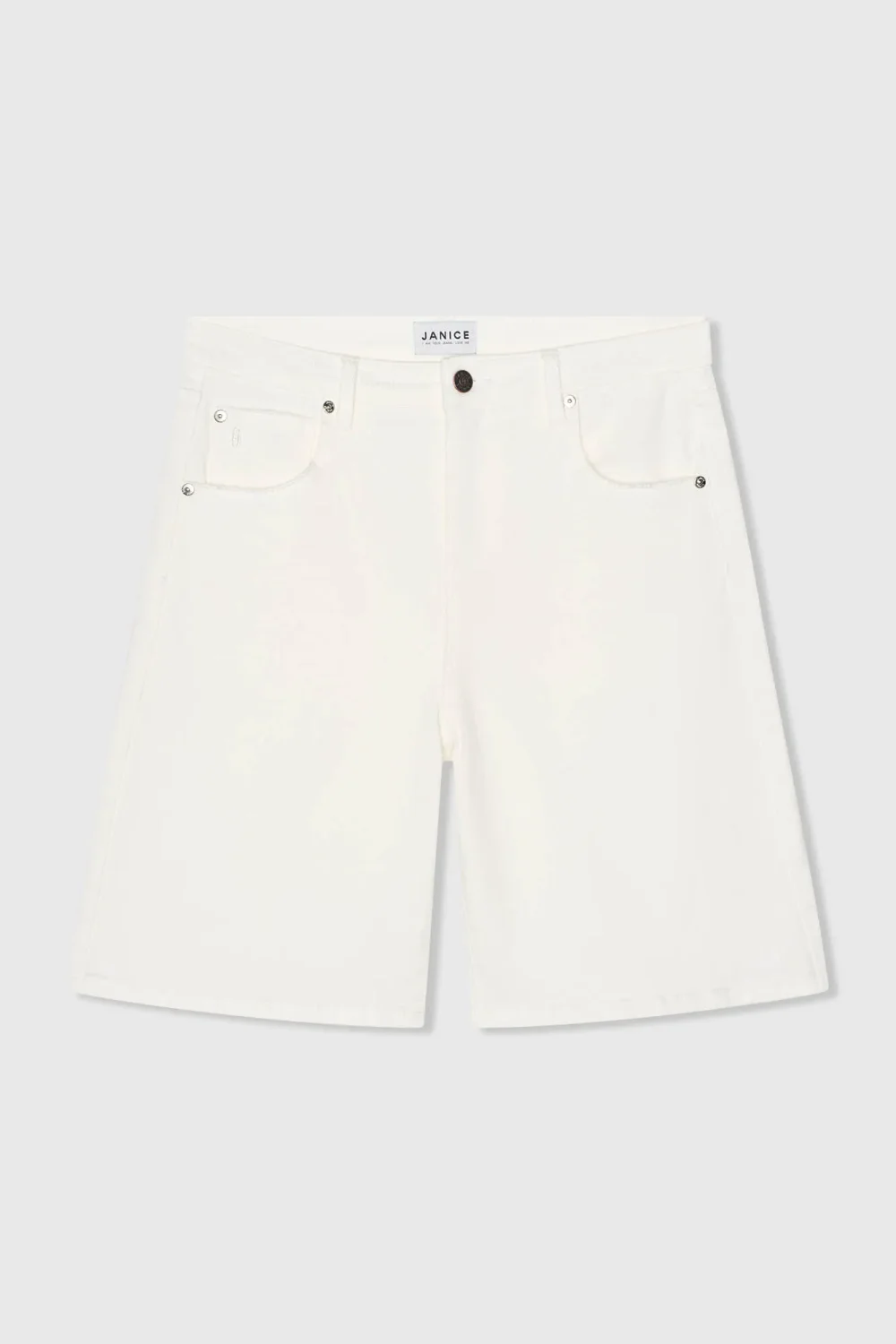 Women's Stretch Denim Shorts, White, Size 183