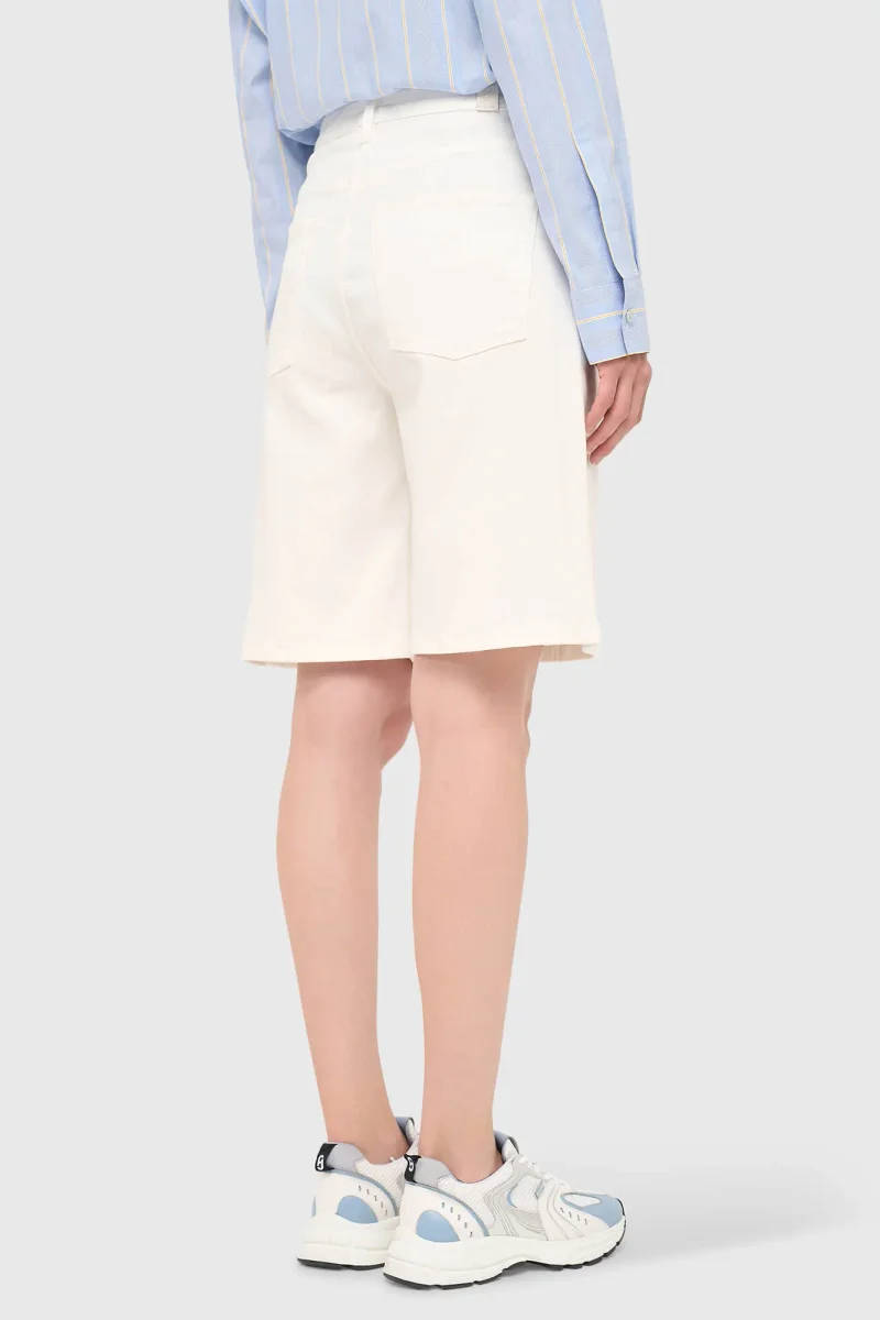 Women's Stretch Denim Shorts, White, Size 183