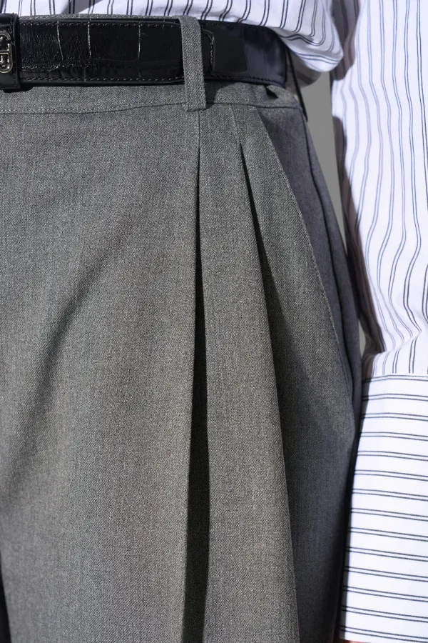 Shorts Broek Dames Rechte Pijp Grijs Dime