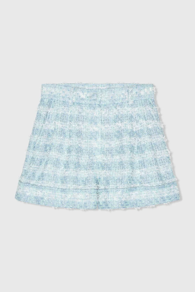 Damen-Shorts aus Tweed, Arthur, blau