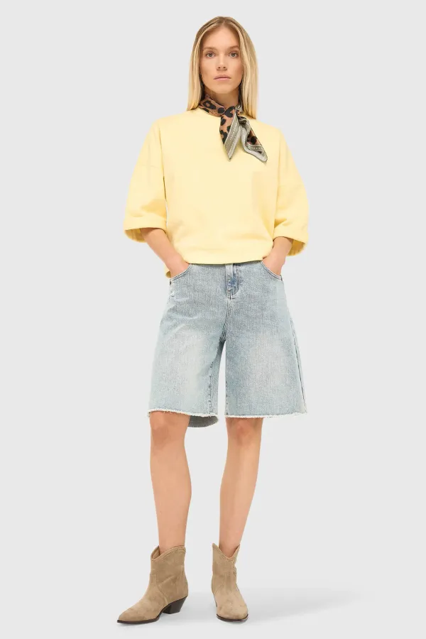 Jeansshorts für Damen, Stretch, Blau, 565