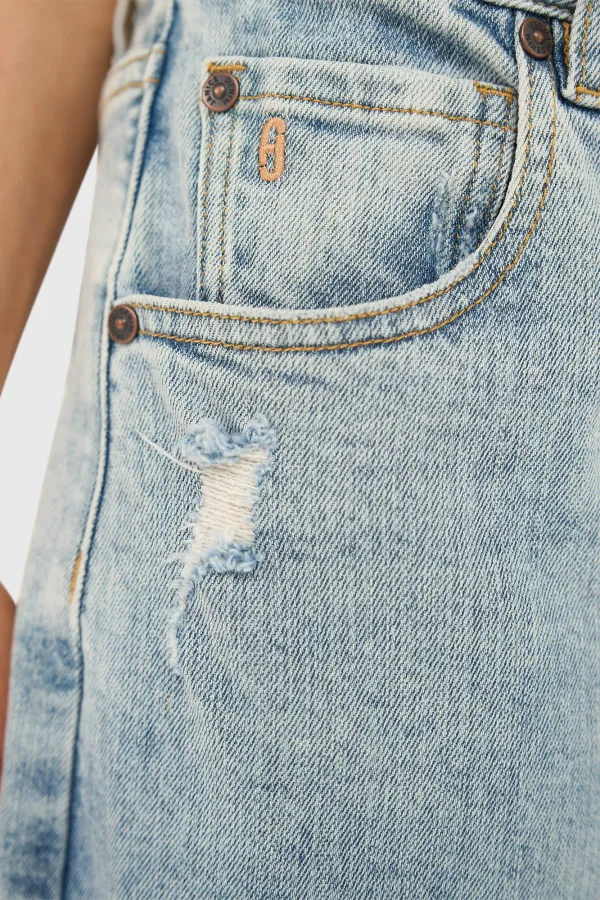 Jeansshorts für Damen, Stretch, Blau, 565
