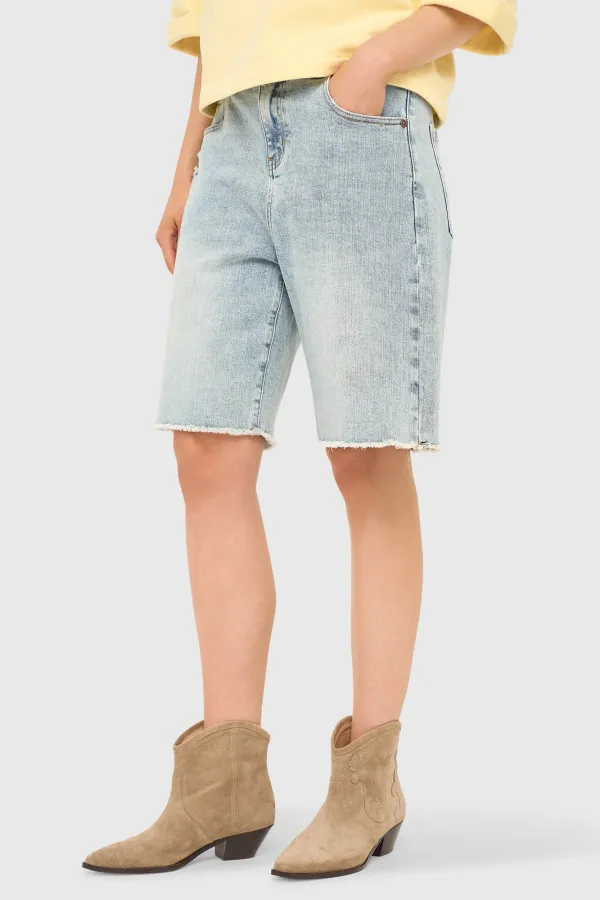 Jeansshorts für Damen, Stretch, Blau, 565
