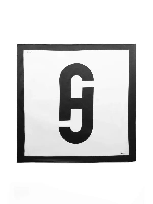 Zijden Sjaal Dames Effron Logo Bruin