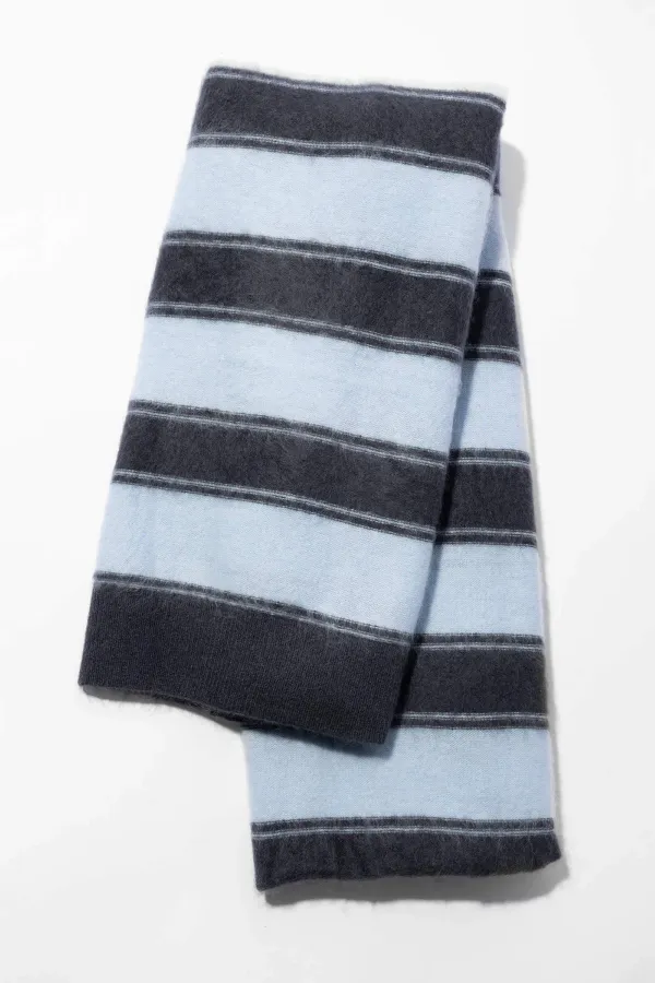 Brushed Merino Wol Dames Sjaal Santos Blauw Grijs