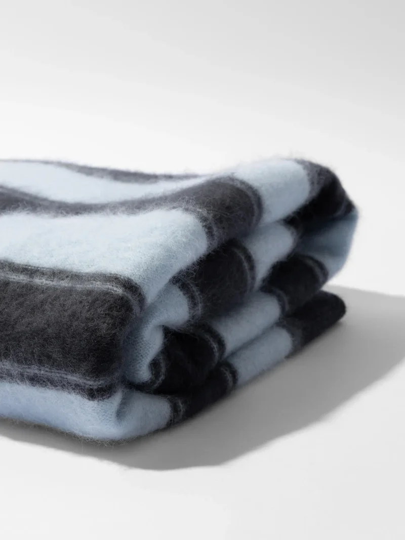 Brushed Merino Wol Dames Sjaal Santos Blauw Grijs