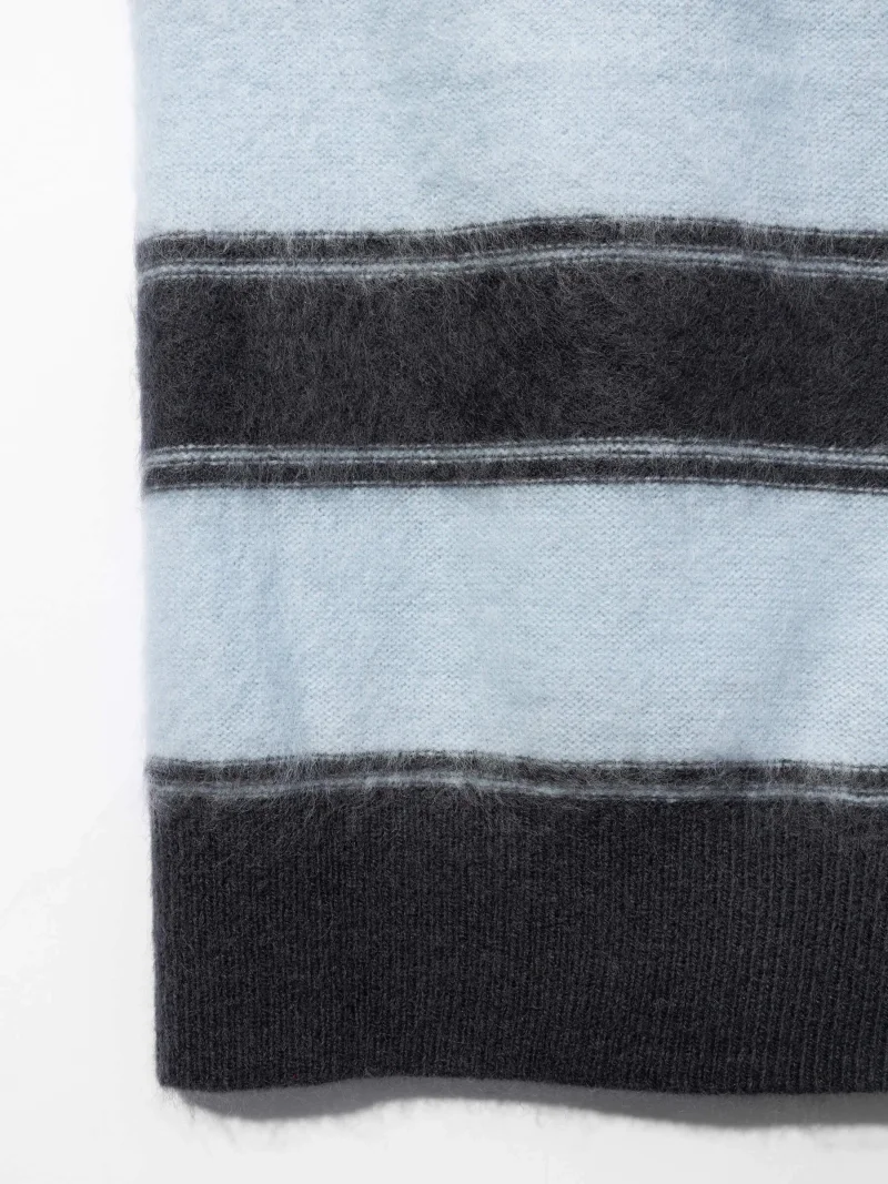 Brushed Merino Wol Dames Sjaal Santos Blauw Grijs