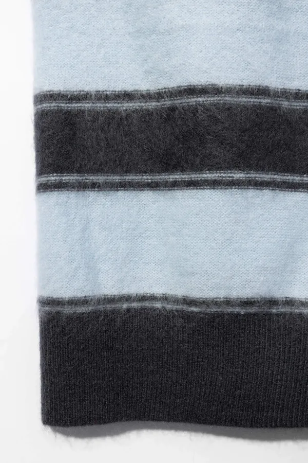 Brushed Merino Wol Dames Sjaal Santos Blauw Grijs