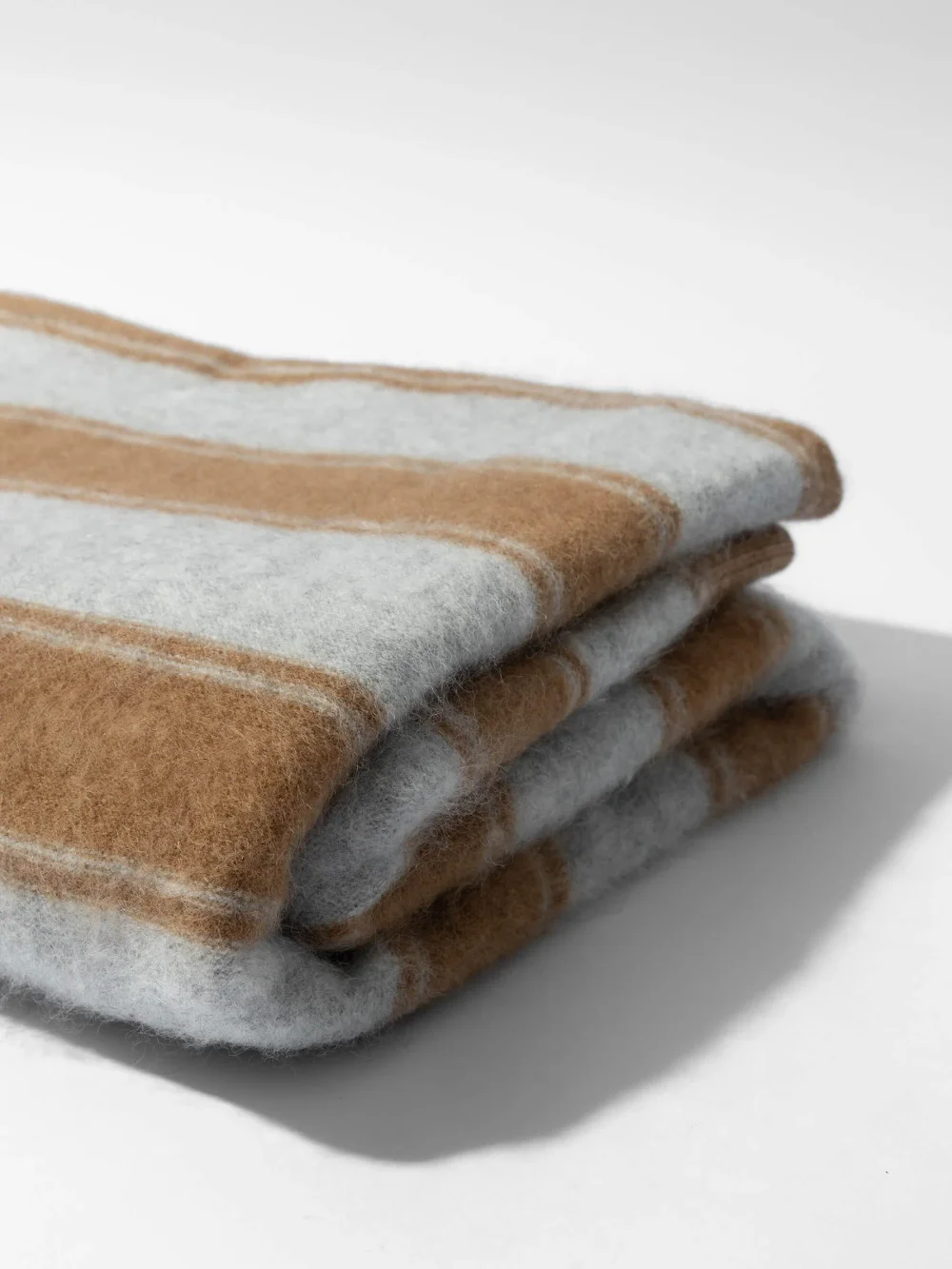 Brushed Merino Wol Dames Sjaal Santos Camel Grijs