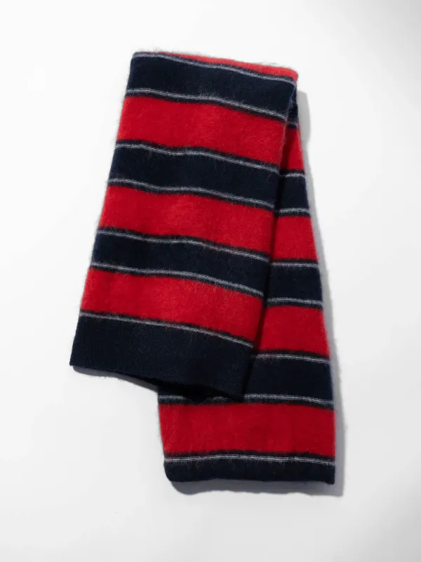 Brushed Merino Wol Dames Sjaal Santos Rood Blauw
