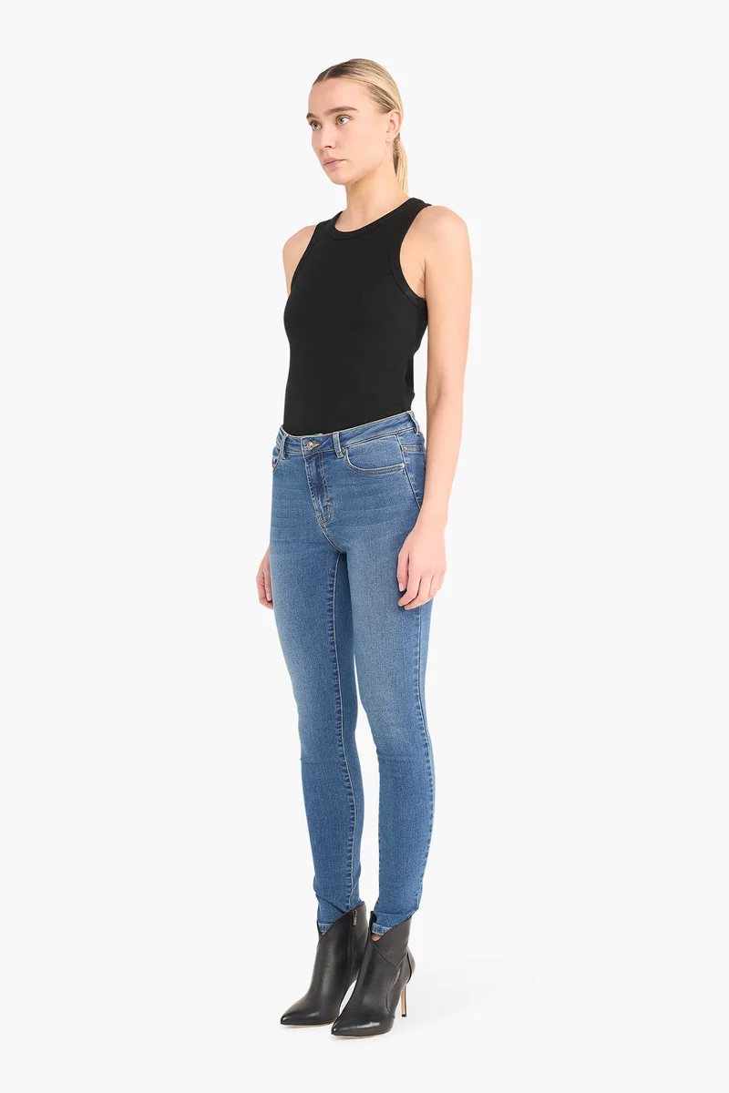 Skinny-Jeans für Damen, hohe Taille, Rocket-Blau 111