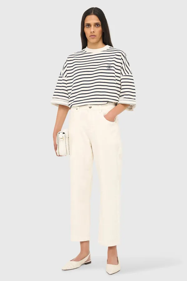 Slingback Dames Schoen Leer Alain Off White Croco