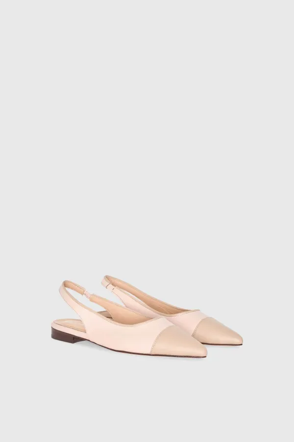 Slingback-Damenschuh aus Leder, Alain, rosa