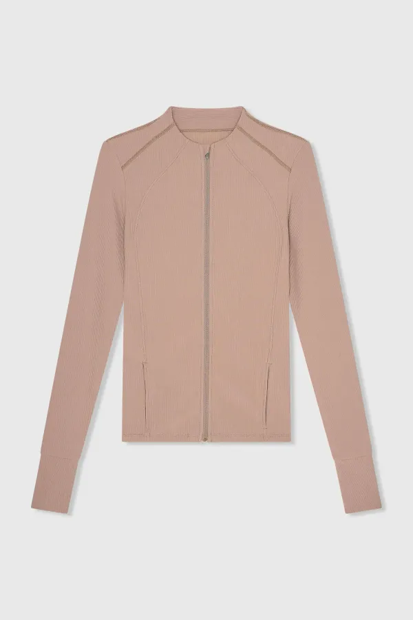 Women's Brown Ribbed Texas Sports Jacket