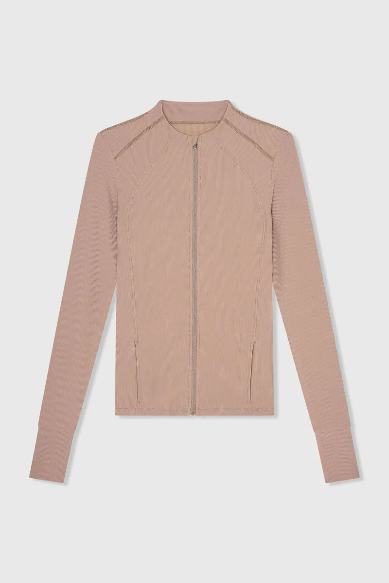 Women's Brown Ribbed Texas Sports Jacket