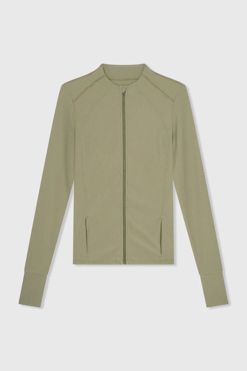 Women's Green Ribbed Texas Sports Jacket