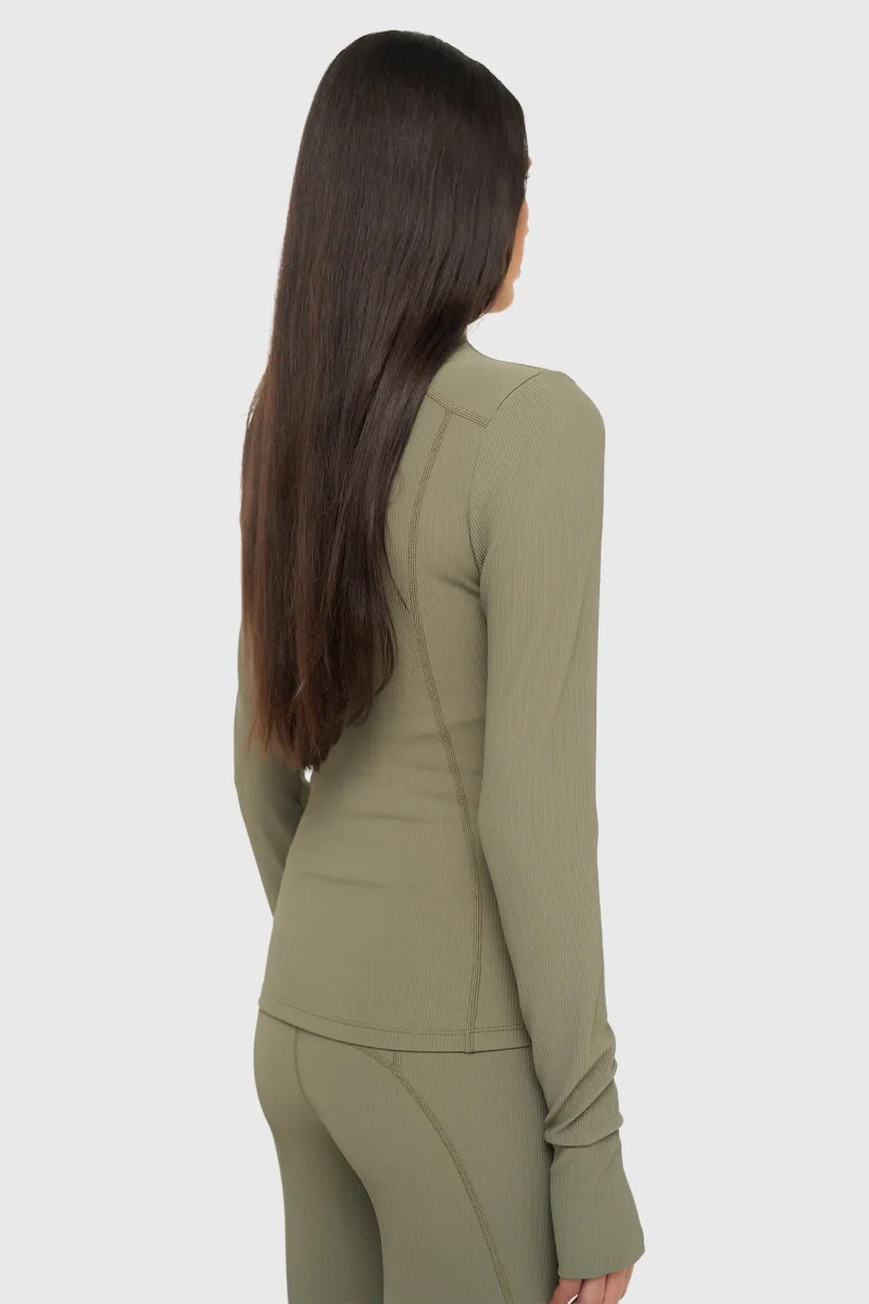 Women's Green Ribbed Texas Sports Jacket
