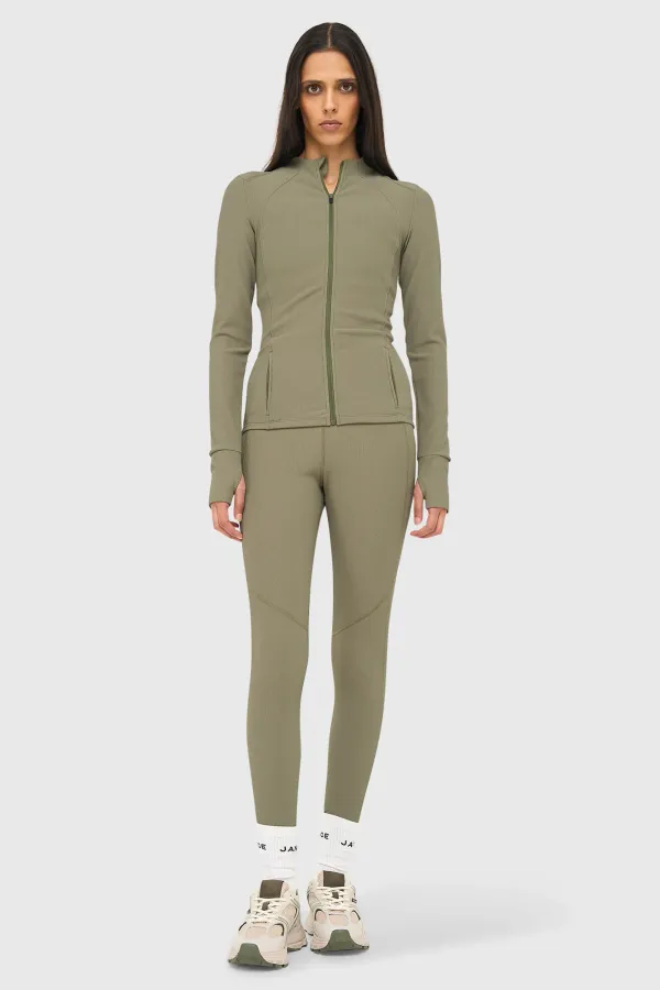 Women's Green Ribbed Texas Sports Jacket