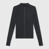 Sport Vest Jasje Dames Zwart Rib Texas
