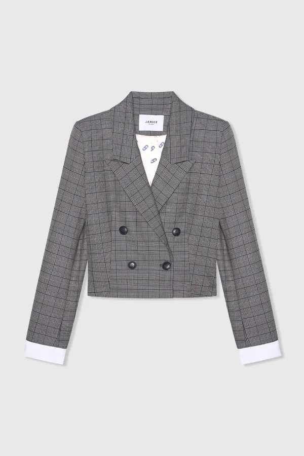 Stan Blau Beige Karomuster