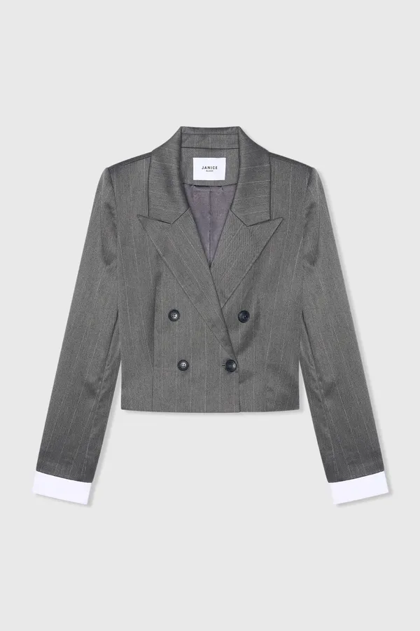Stan Grau Gestreift Lurex