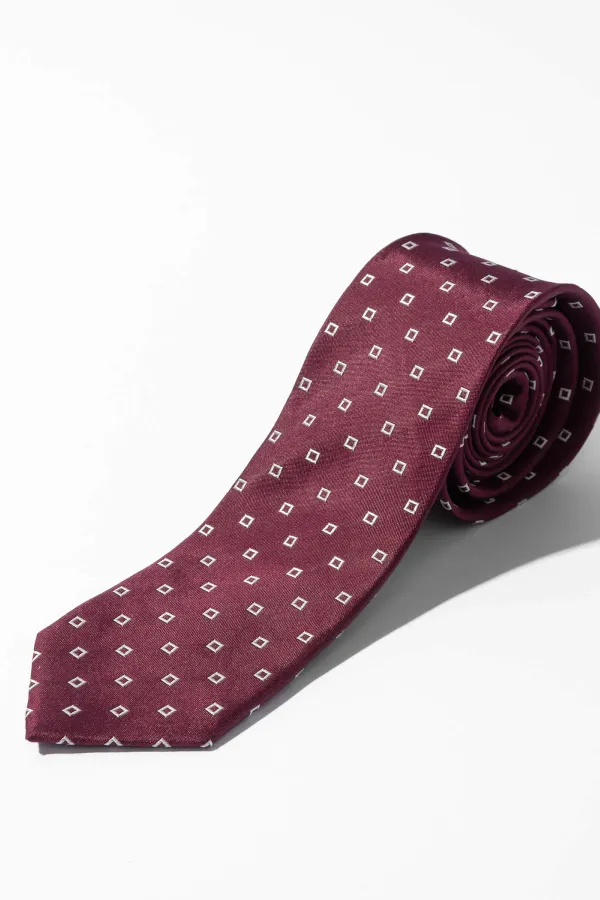 Stropdas Zijde Burgundy Sir
