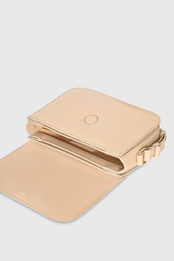 Lederhandtasche für Damen Elias Beige