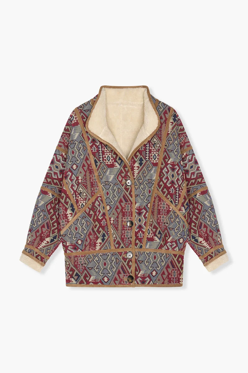 Jas Dames Jacquard Seth Aztec Red