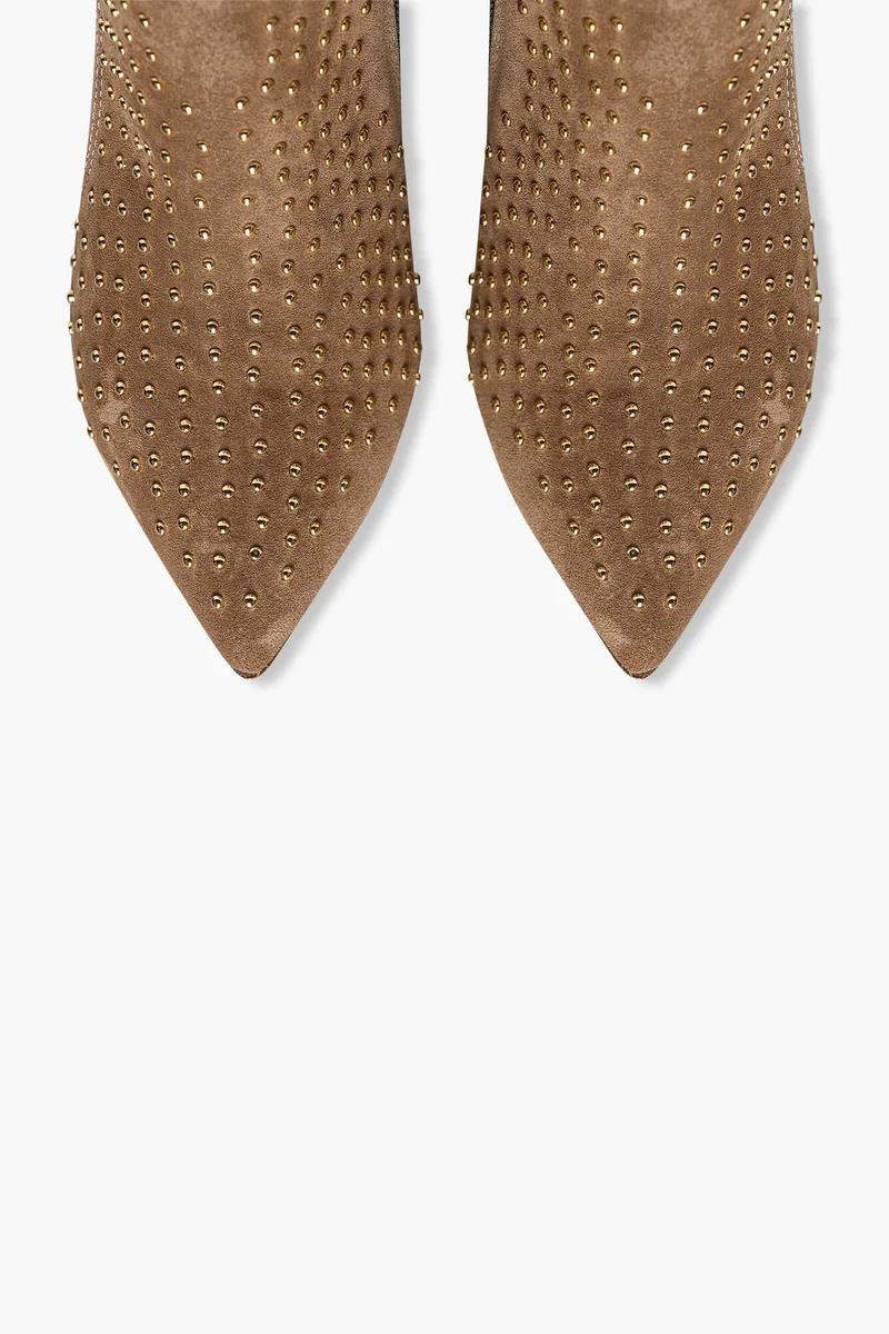 Laarsje Dames Suede Studs Stewart Cognac