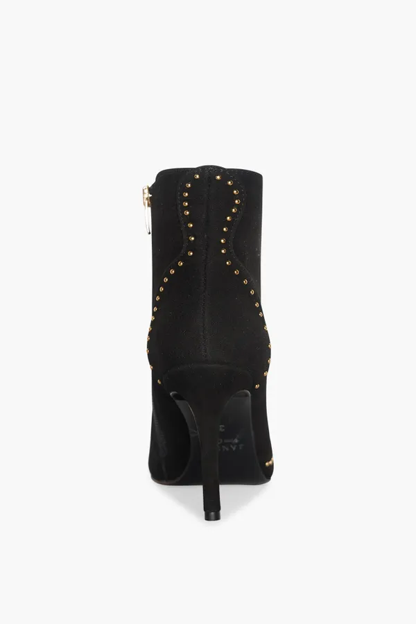 Damenstiefel aus Wildleder „Stewart“ in Schwarz mit Nieten