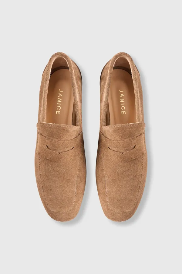 Wildleder-Loafer für Damen, Burt, braun