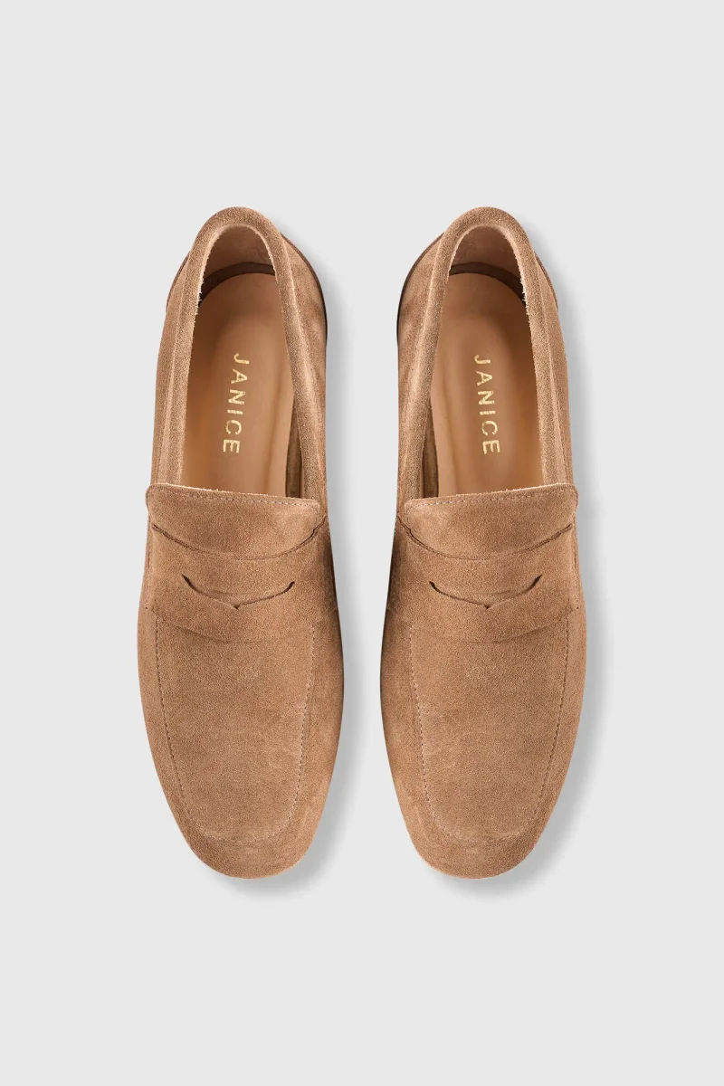 Wildleder-Loafer für Damen, Burt, braun