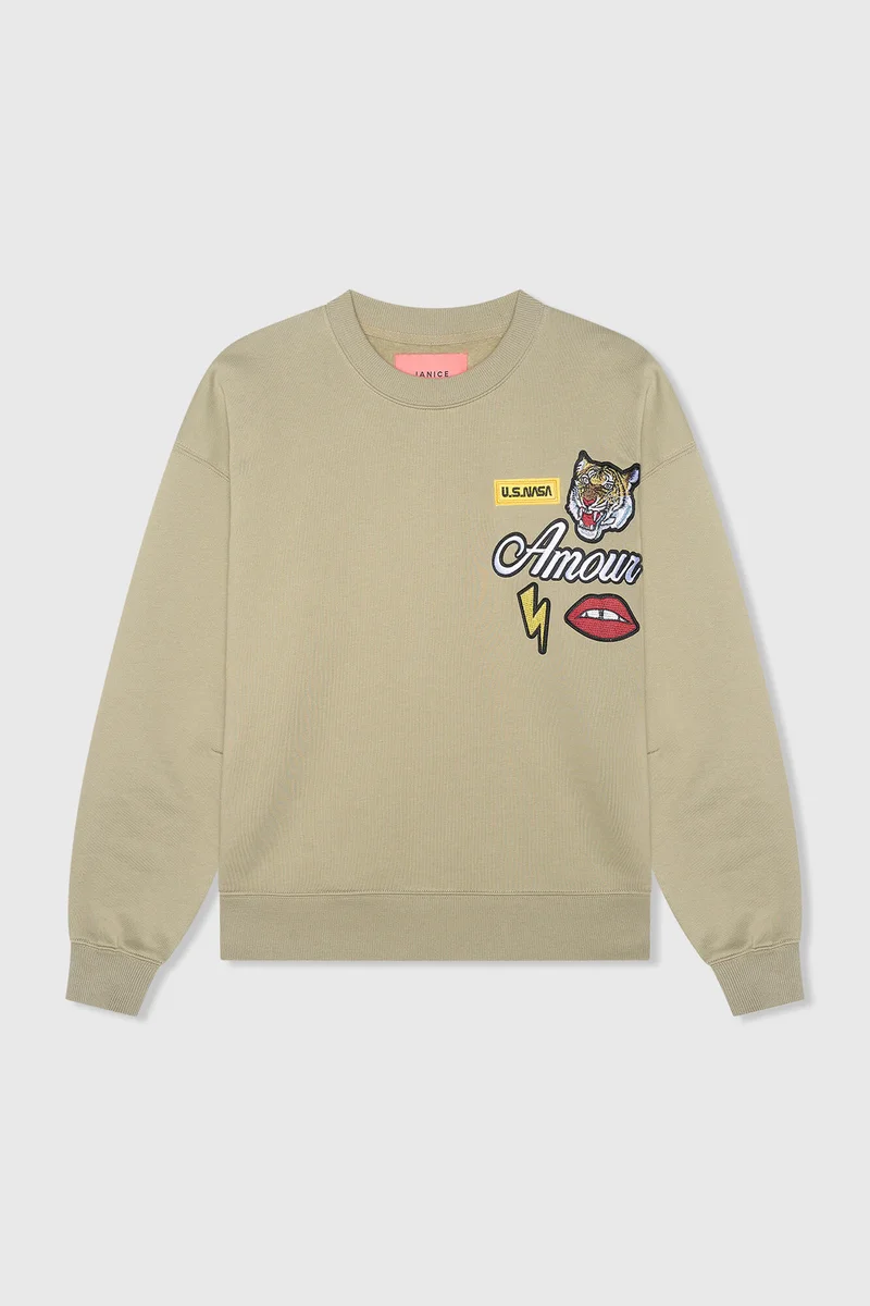 Andy Sweater Groen Patches