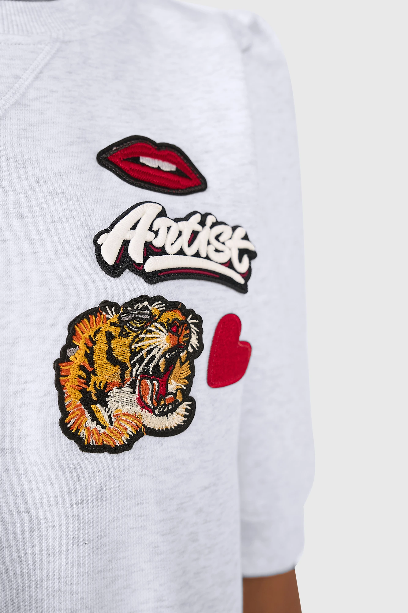 Frank Sweater Light Gray Patches