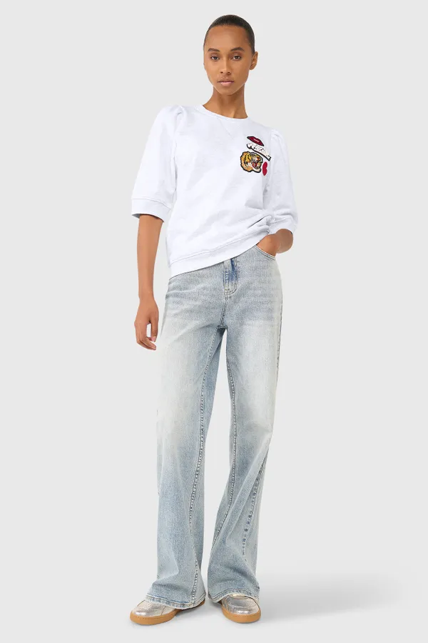 Frank Sweater Light Gray Patches