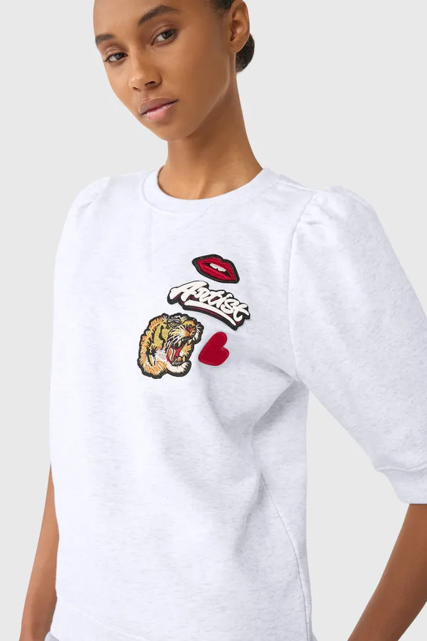 Frank Sweater Light Gray Patches