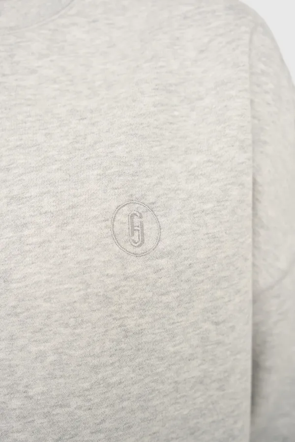Damenpullover aus Baumwolle, grau, Aiden
