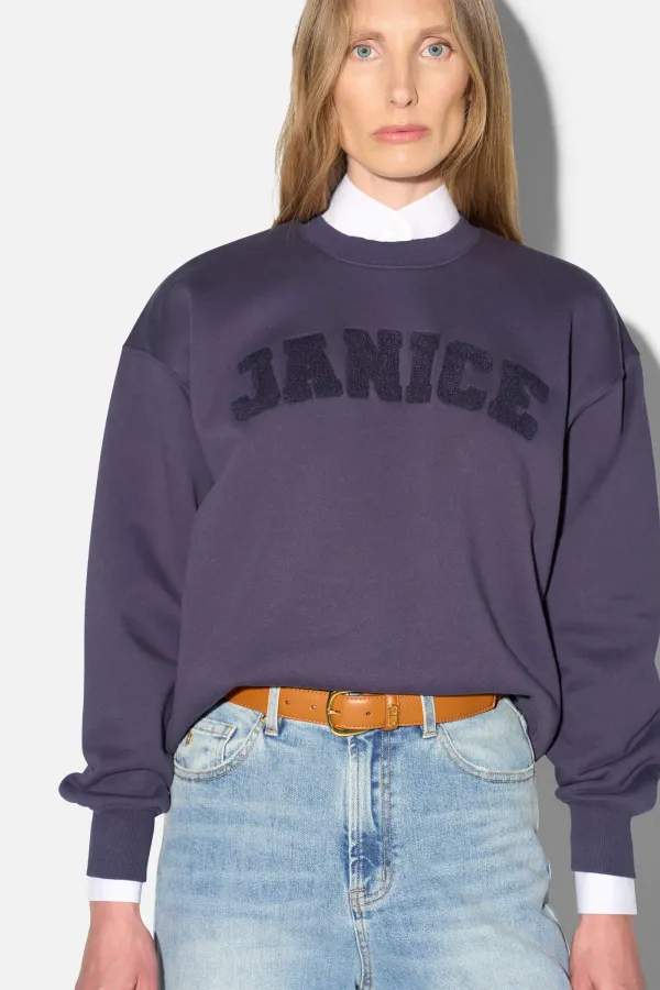 Sweater Dames Katoen Owen Blauw