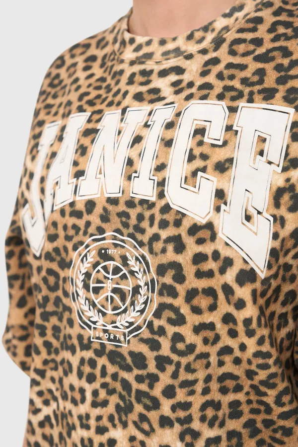 Women's Oversized Leopard-Print Sweater by Oliver