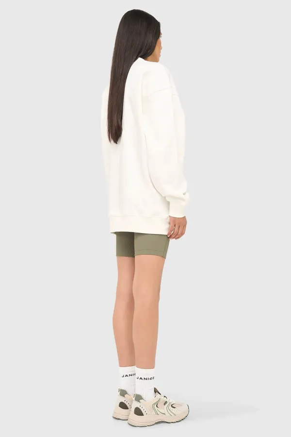 Women's Oversized White Oliver Sweater